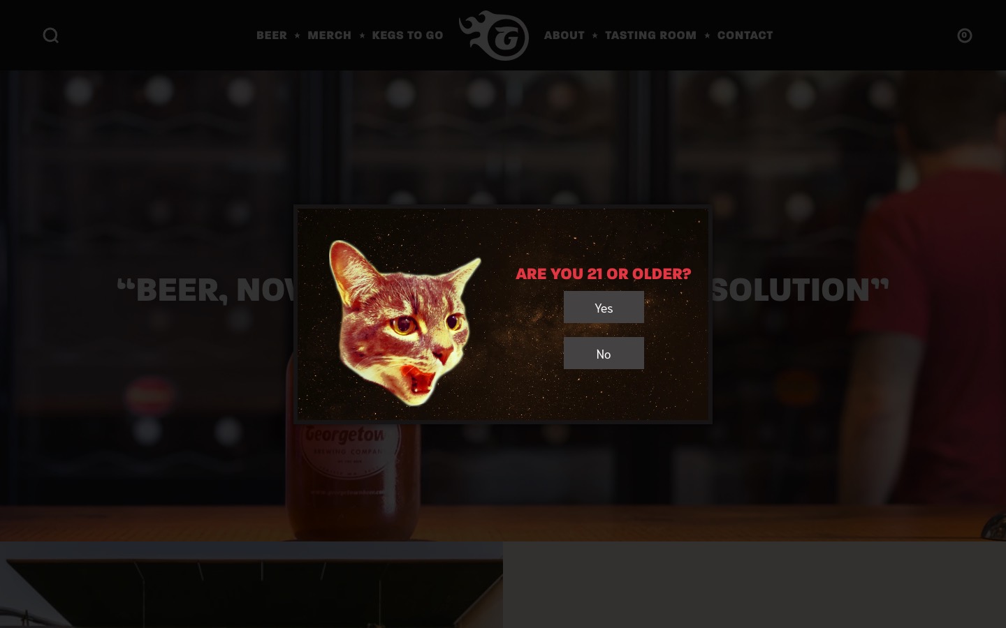 The current homepage